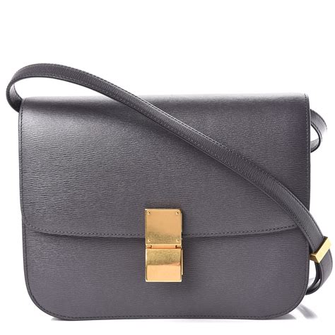 celine box grey|Celine pursebop box bag.